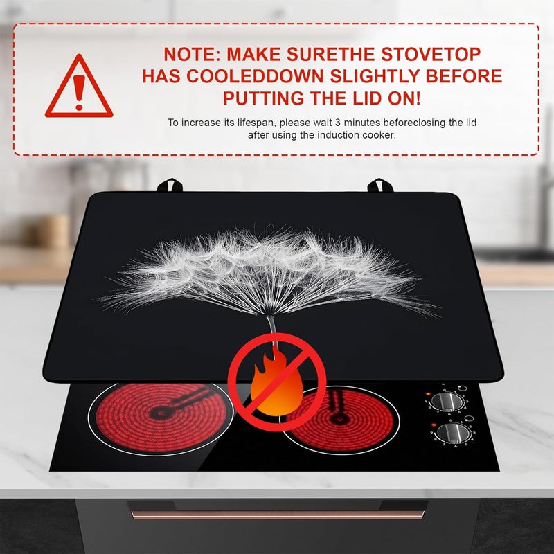 BVBOX Dandelion Stove Top Cover Retro Flower Gas Stove Top Cover for Home Decoration Kitchen Pad Non-Stick Washable Cooktop Covers Countertop Protector Keep Stove Clean 28"x20" - Image 3